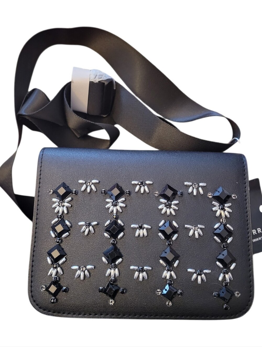 Torrid Bag Crossbody With Beaded Front Flap And Adjustable Strap New With Tag